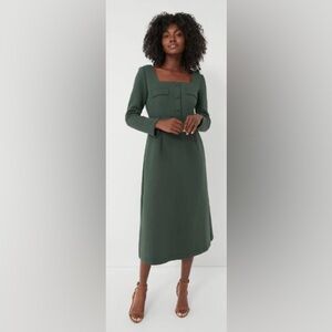 NWT - Tuckernuck Forest Green Long Sleeve Elle Dress - Small